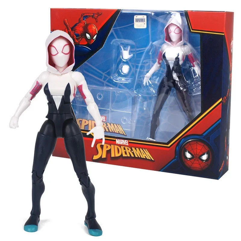 Marvel Legends Avengers Spider Man Into The Spider Verse Action Figure Pvc Ghost Spider Figma Movie Model Collection Toys Gift