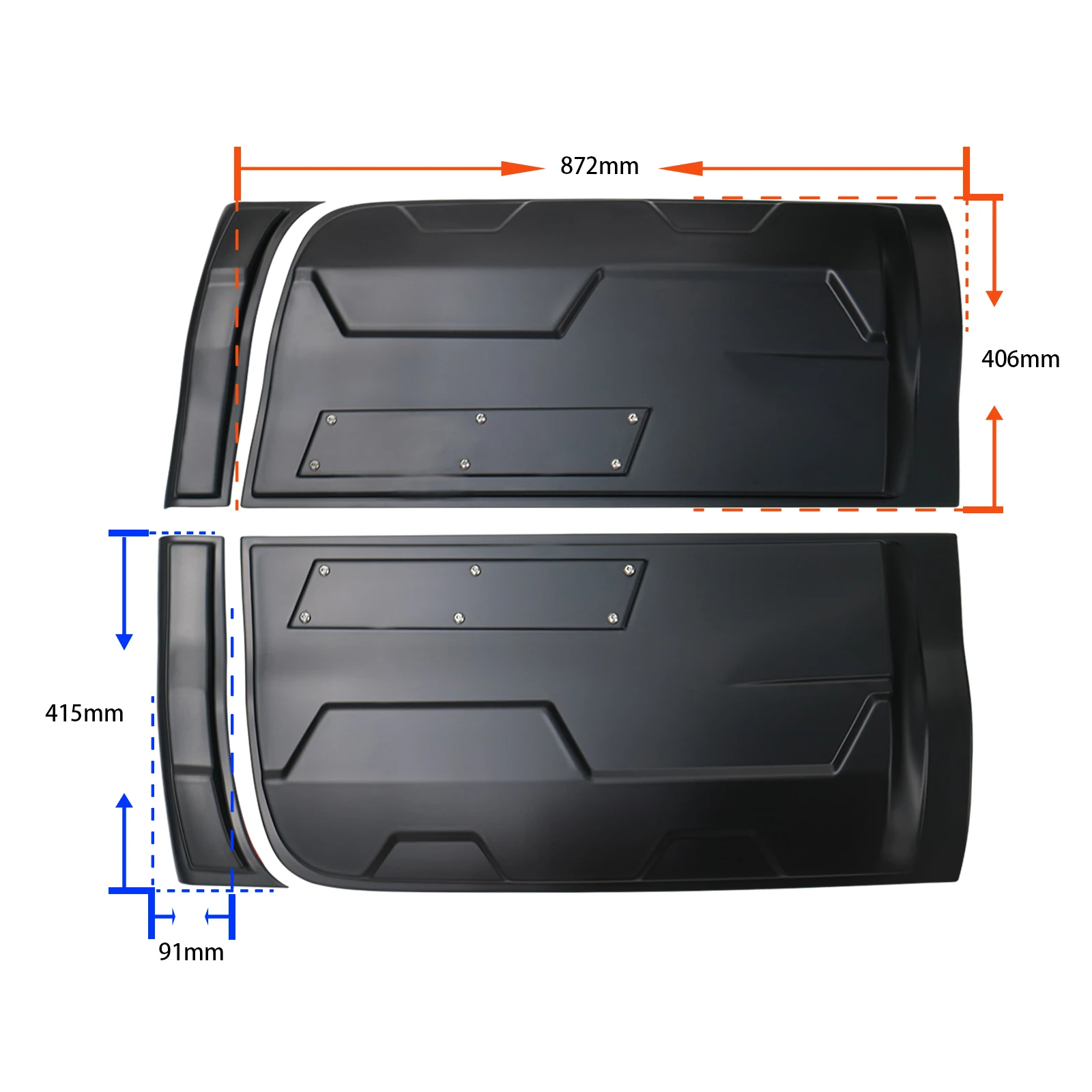 Seitentür schutz Verkleidung Karosserie verkleidung Forms chutz für Ford Ranger Wildtrak 2014-2017 t6 t7 t8 xtl xls begrenztes Autozubehör – Detail 4