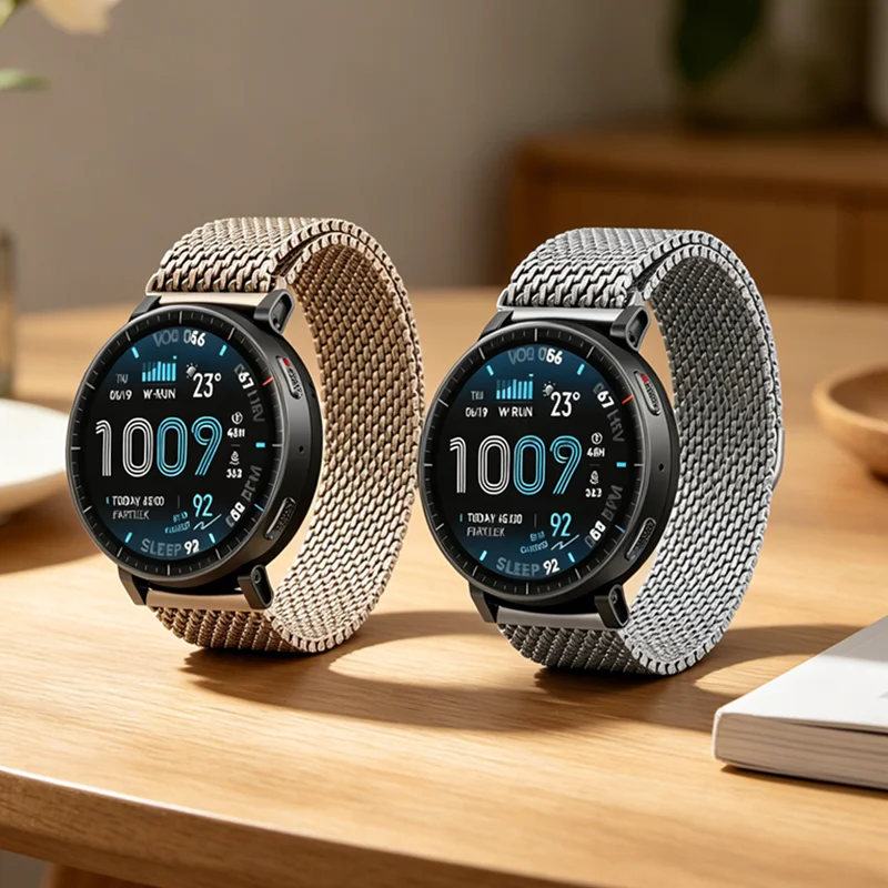22/20 mm Milanese-Metallarmband für Amazfit Active Max/Balance 2/Bip 6 5 Edelstahlarmband für Amazfit Active 3 2/T-Rex3 Pro