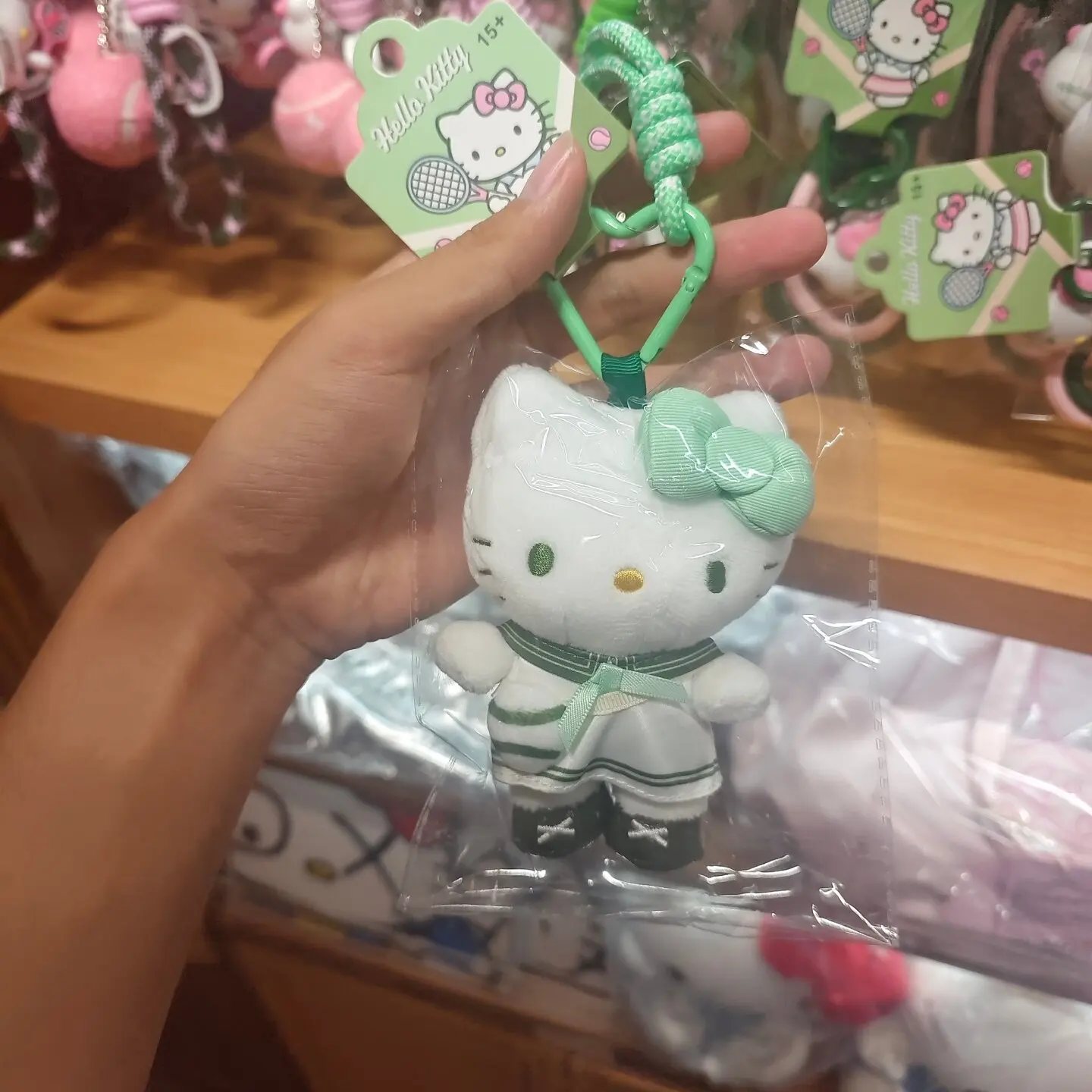Sanrio Hello Kitty Tennis Diary Series Tennis Racket Keychain Cute Anime Character Pendant Bag Charm  Collectible Gift for Fans view 4