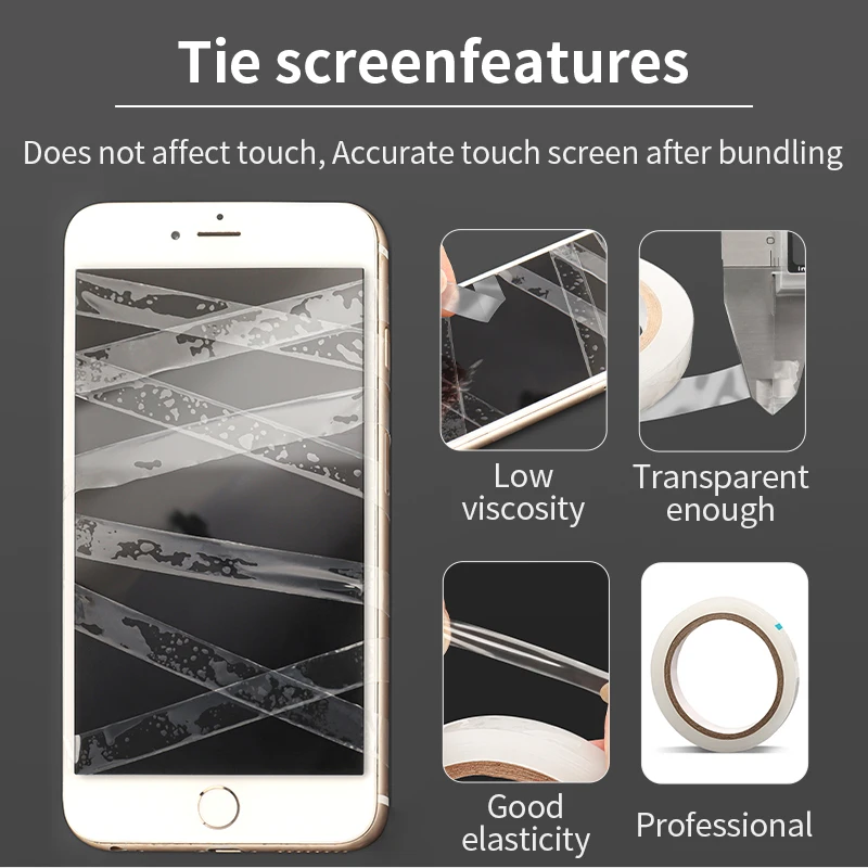 LUXIANZI LCD Screen Repair Fixing Tape Edge Frame Fix For Cellphone Tablet Electrical appliance Touch Screen Adhesive Tape 10mm