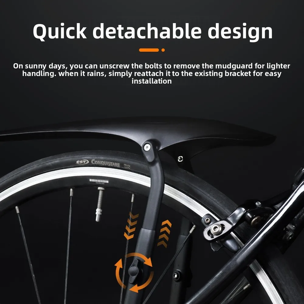 Ultralight Shark Fin Road Bike Fenders Front Rear Set Adjustable Anti-Slip Bicycle Mudguards Cycling Accessories ﻿Bicycle Part