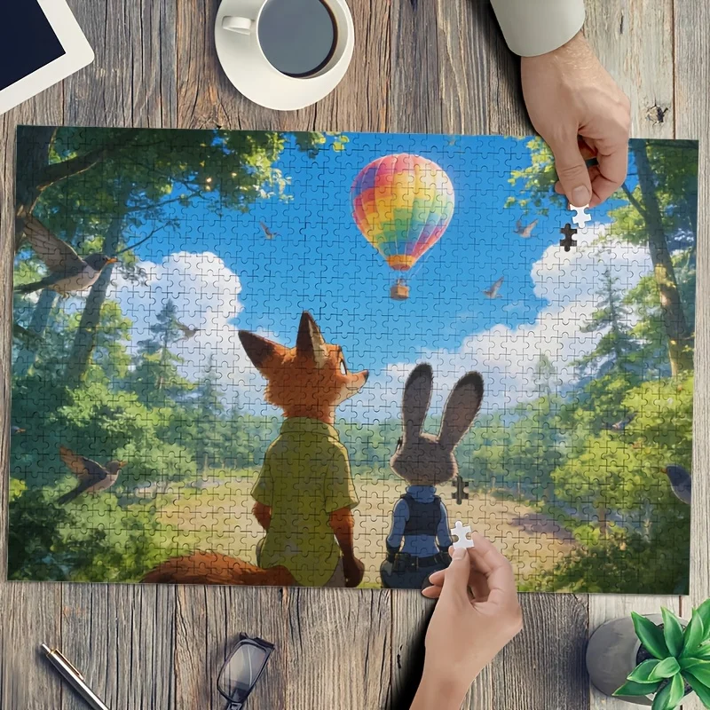 

Пазл-постер 1000 деталей Disney Zootopia: Джуди Хоппс и Ник Вайлд | Высокий уровень сложности, предмет интерьера, идеально подходит для дней рождения и в качестве подарка.