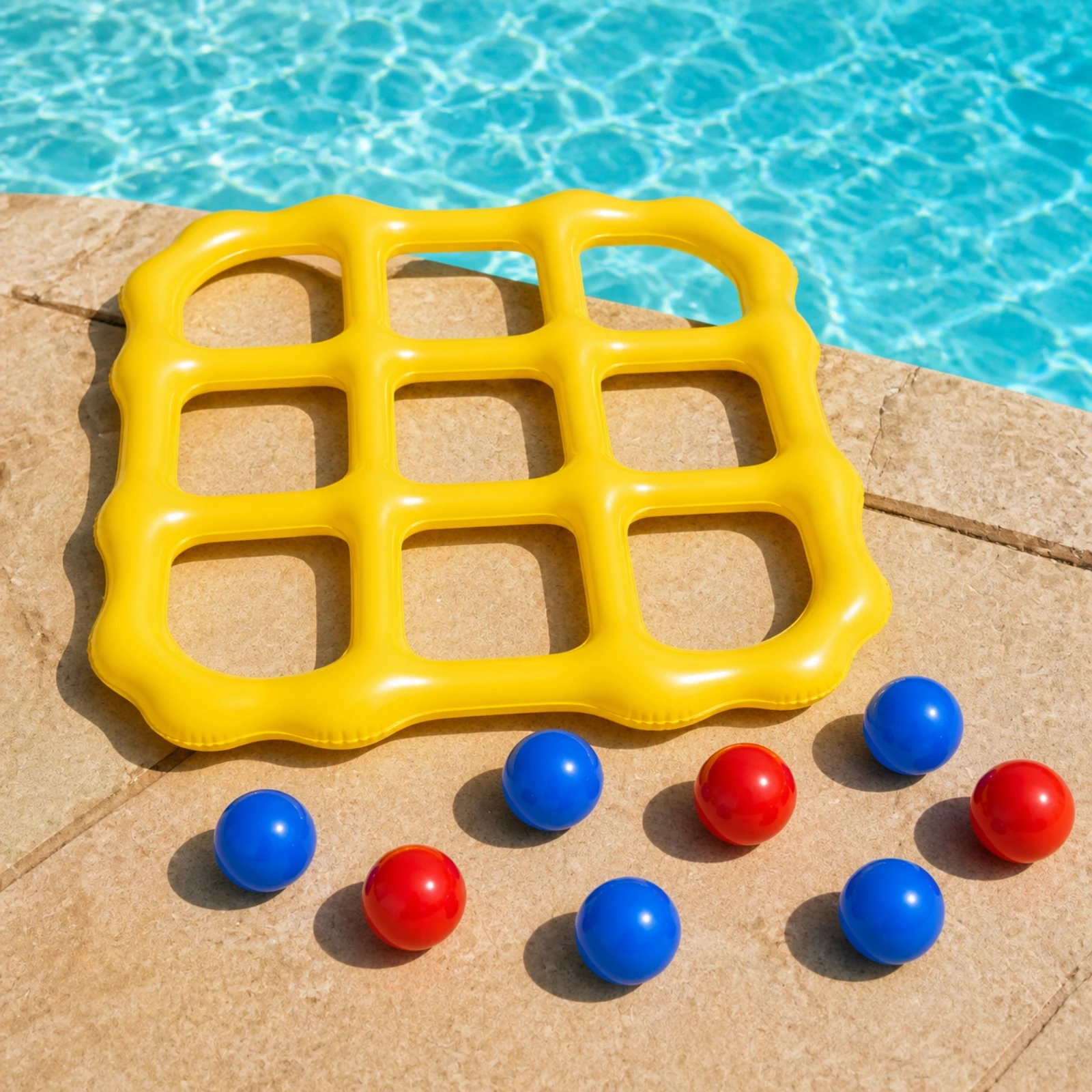 Inflatable Target Board with Play Balls Easy Setup Inflatable Grid Toss Board Lawn Interactive Game Long-Lasting Stable