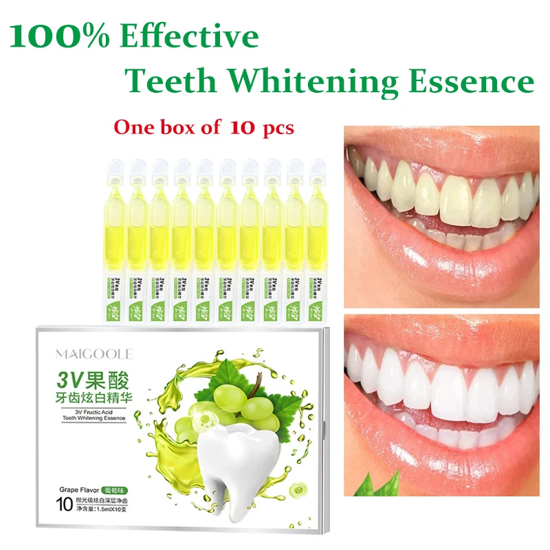 Teeth Whitening Essence Tooth Gel Whitener Bleach Remove Stains Instant Smile Teeth Whitening Kit Cleaning Serum Beauty Health