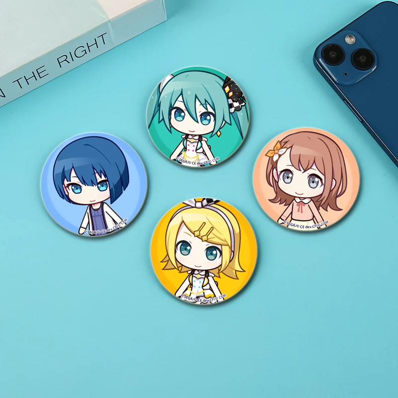 32/44mm Music Game Brooches Saki Tenma Honami Mochizuki Badge Cosplay Cute Enamel Pins for Clothes Backpack Accessories Jewelry