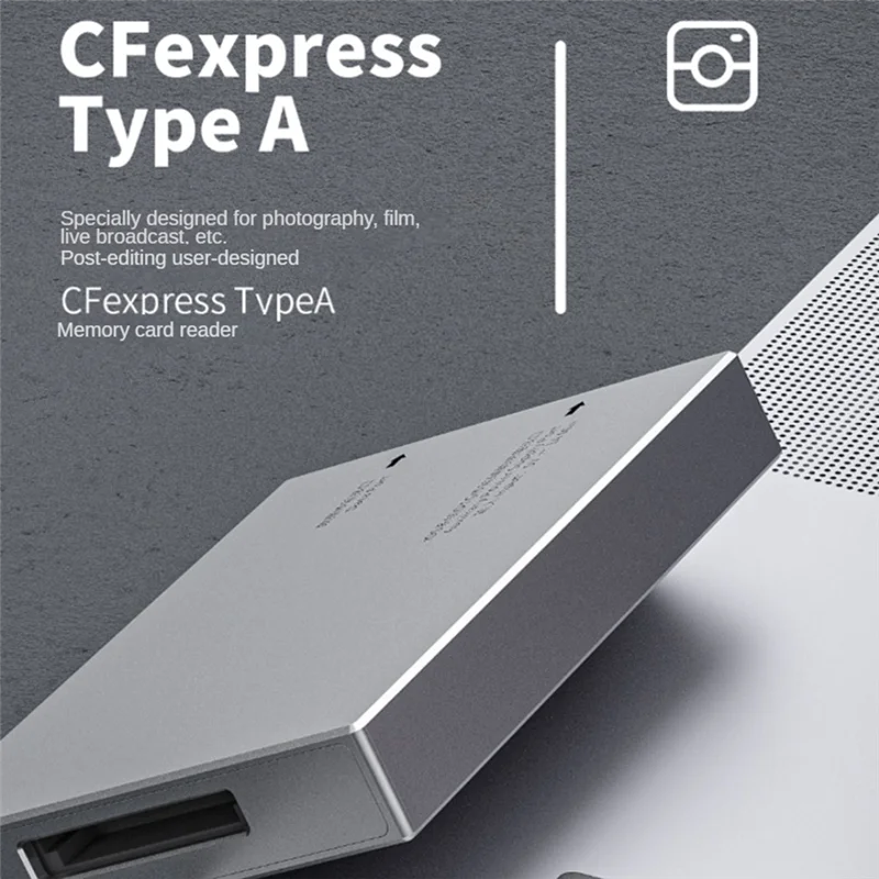 

C9-Cfexpress Type A Card Reader USB3.1 Gen2 Высокоскоростной адаптер для чтения карт памяти 10 Гбит/с типа A Cfexpress 68X49x10 мм из алюминиевого сплава