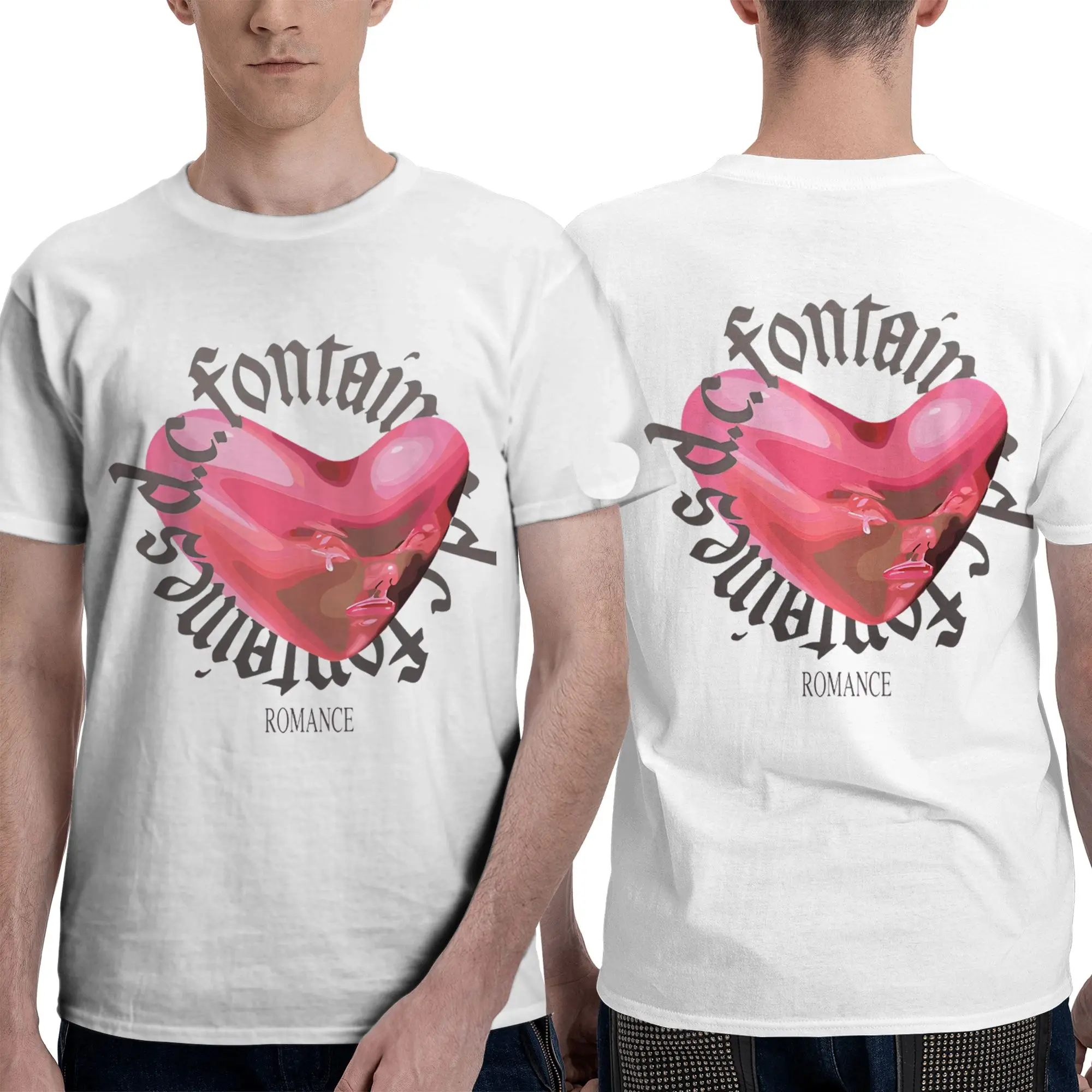 100% Cotton Fontaines DC Romance T-Shirt Men's Double Sided T Shirt Men Crew Neck Summer Shirts Tops S-6XL