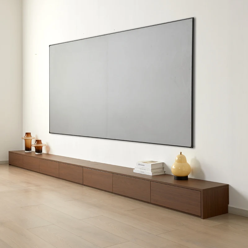 

Vertical Dark Brown Tv Stand Extended Storage Wooden Nordic Tv Stands Living Room Designer Mueble Televisor Furniture Home