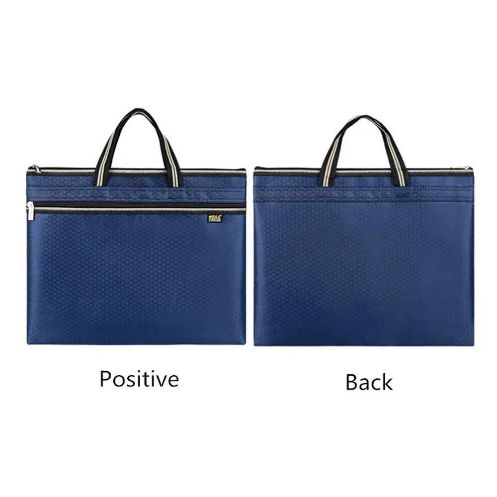 Canvas School Organizer Bag Briefcase File Bag Business Storage Bag A4 Document Bag File Organizer Package Business Handbag