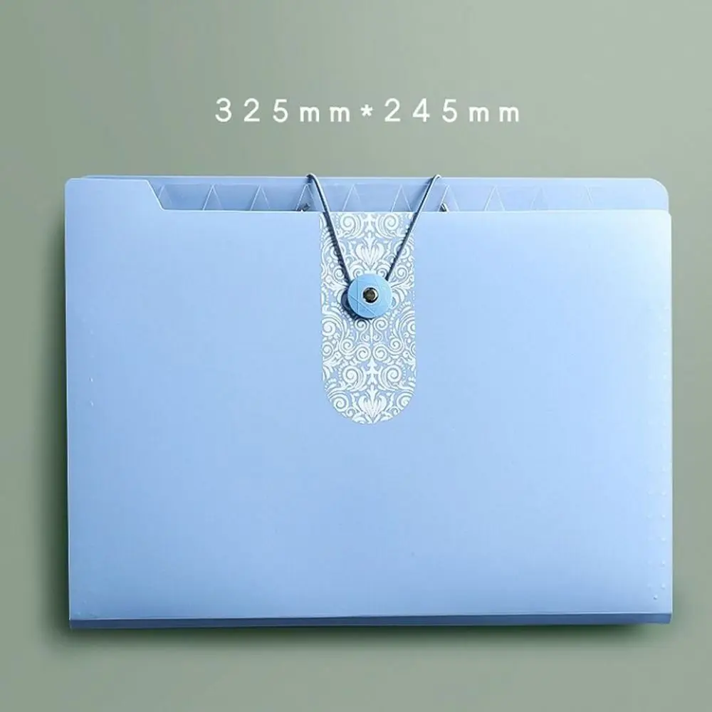 A4 Organ File Folder 8 Grids Document Organizer Paper Documents Folder Office School Supplies Large Capacity Expanding File Bag