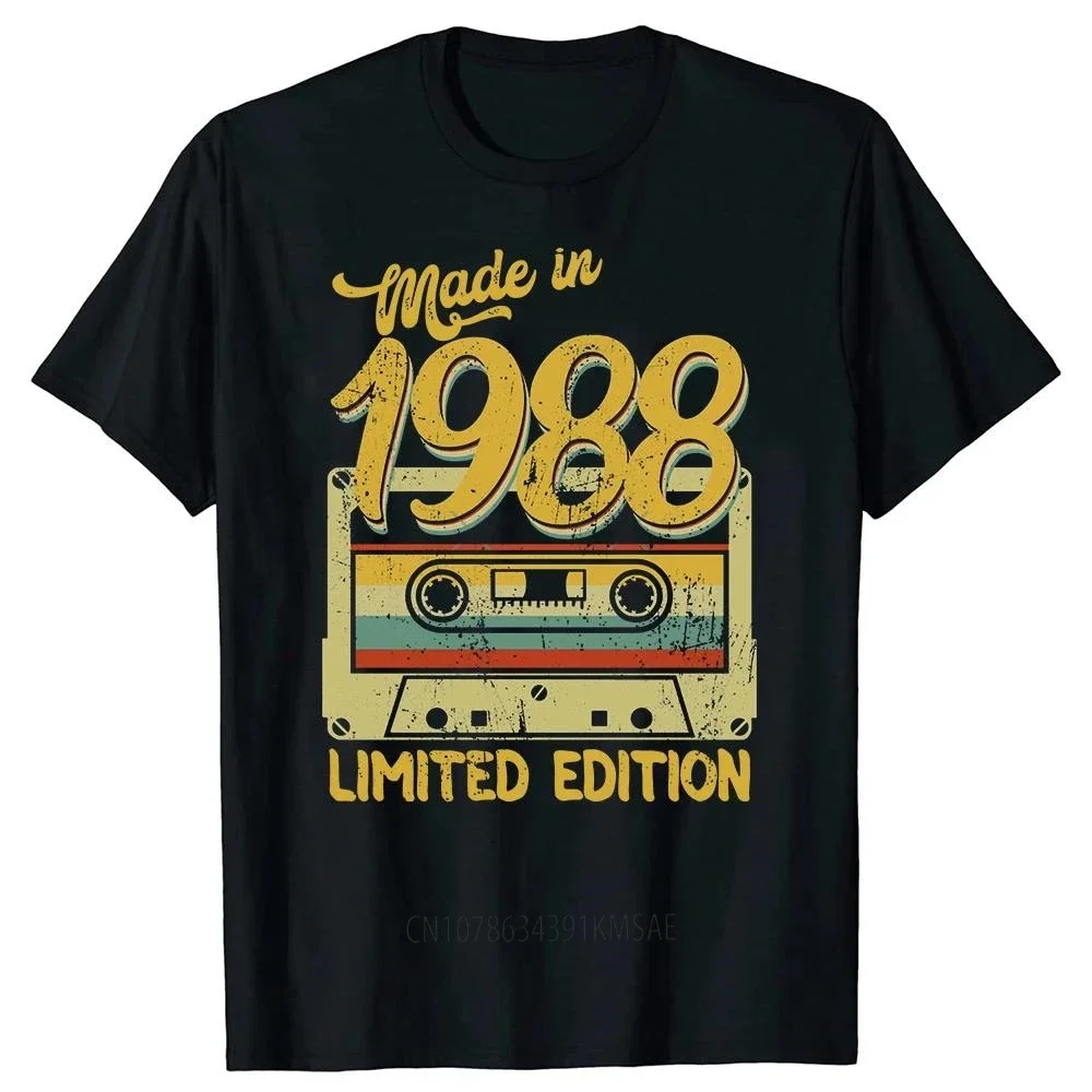 Made in 1988 Limited Edition Birthday Gift Tee Tops Round Neck Short-Sleeve Fashion Tshirt Clothing Casual Basic T-shirts