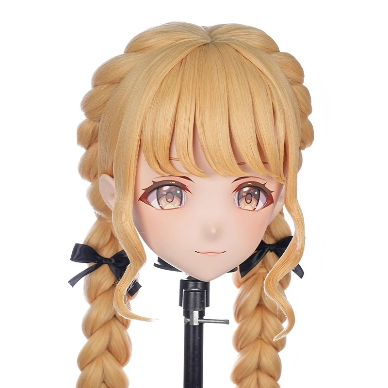 カスタマイズキャラクター女装キグマスクアニメフィギュアコスプレ全頭マスク日本アニメロールプレイ着ぐるみマスク BJD