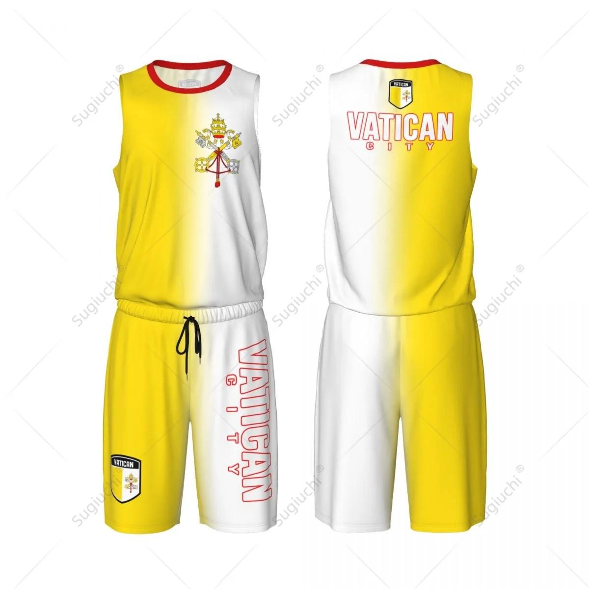 Ensemble de maillot et pantalon de basket-ball unisexe, chemise en maille, sensation de la cité du Vatican, équipe exclusive, nom personnalisé Dahber, hommes