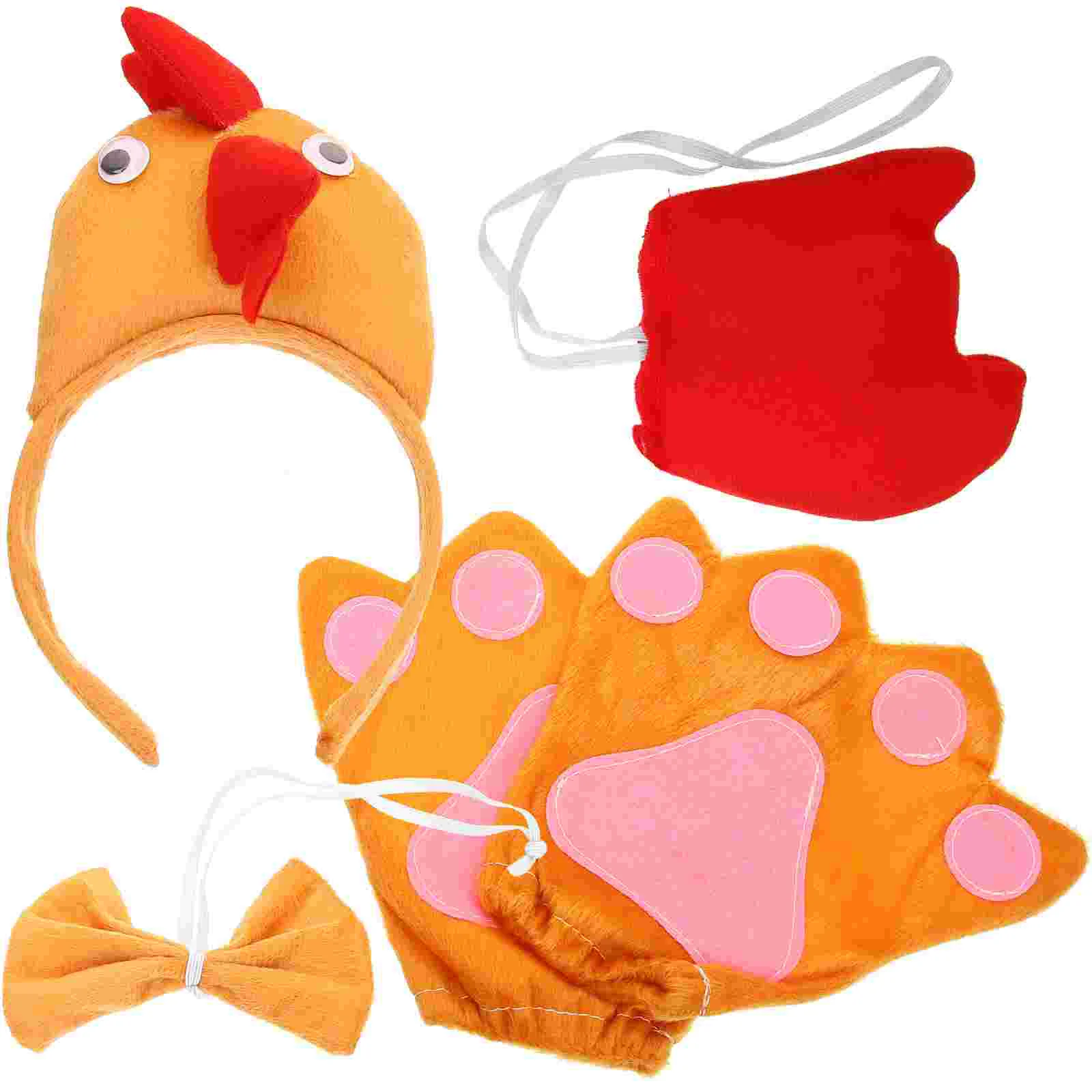 

Chicken Headband Decoration Costume Accessory Easter Party Bow Tie Toys Hair Hoop Cosplay Girl Accessories