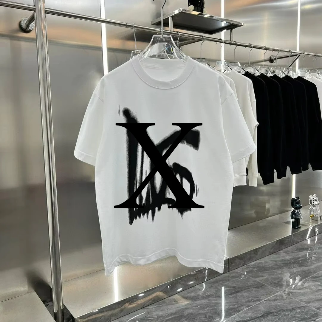 

Fashion Luxury Brand T-shirt Casual Business Men's and Women's Tops T-shirt Loose Large Size Sports Top Round Neck Short Sleeves