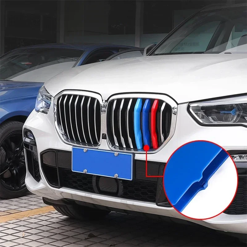 

3Pcs Car Grille Trim Strip Decoration For BMW X1-X7 E84 F48 F49 F39 E83 F25 G01 F26 G02 E70 F15 E53 G05 E71 E72 F16 G06 G07