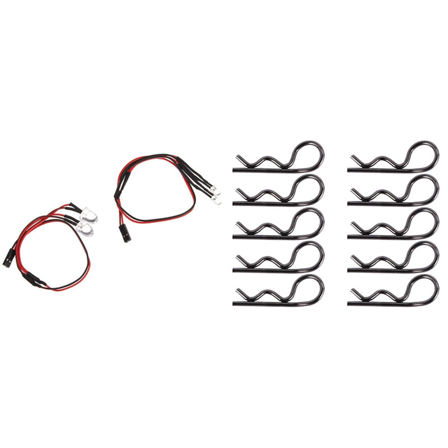 AS95-2Pcs Light For JLB Racing CHEETAH 1/10 Brushless With 10Pcs Spring Lock For JLB Racing CHEETAH 11101 21101 J3 SPEED