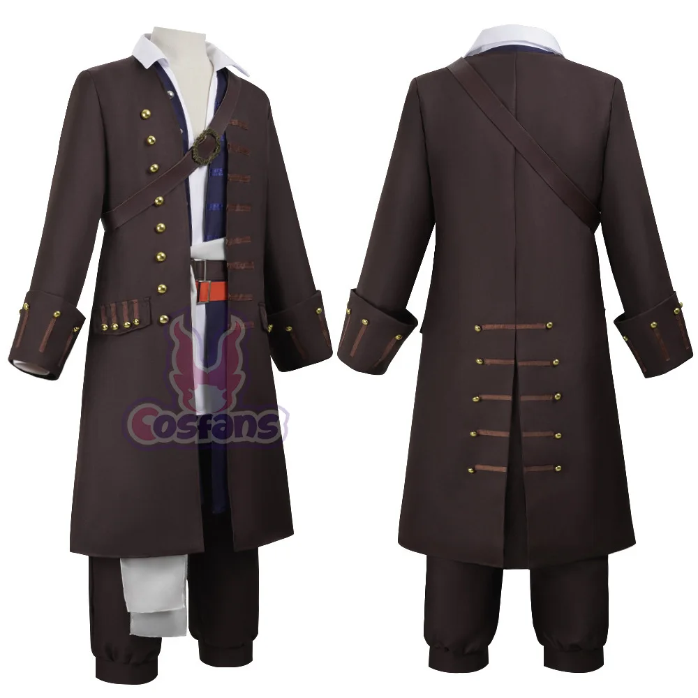 

Джек Воробей Косплей Костюм Воробь Карибского моря Косплей Полный комплект Костюм для мужчин Взрослый фильм Пираты Косплей Костюм