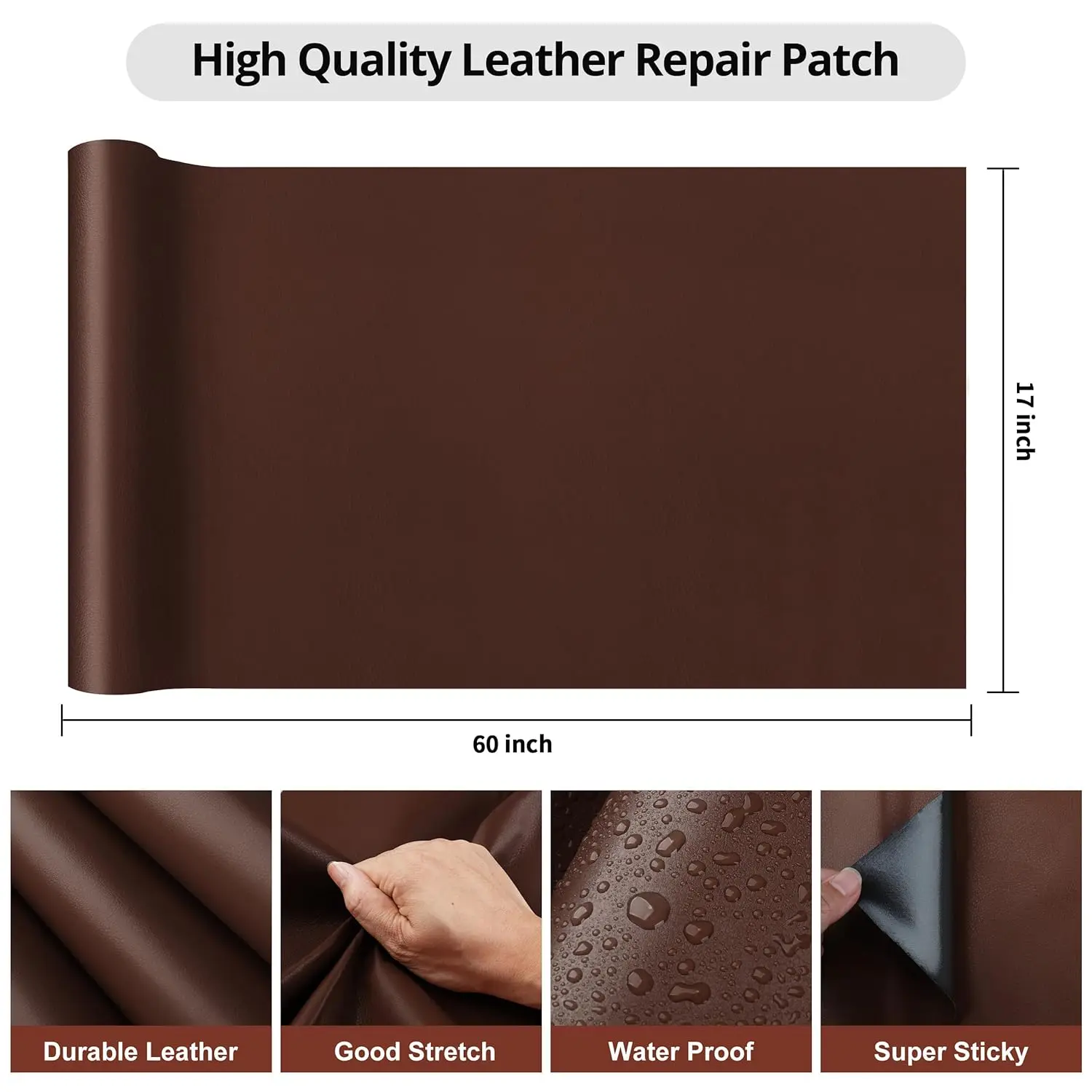 Self-Adhesive 200x137CM DIY Self Adhesive PU Leather Repair Patches Fix Sticker for Sofa Car Seat Table Chair Bag Shoes Bed