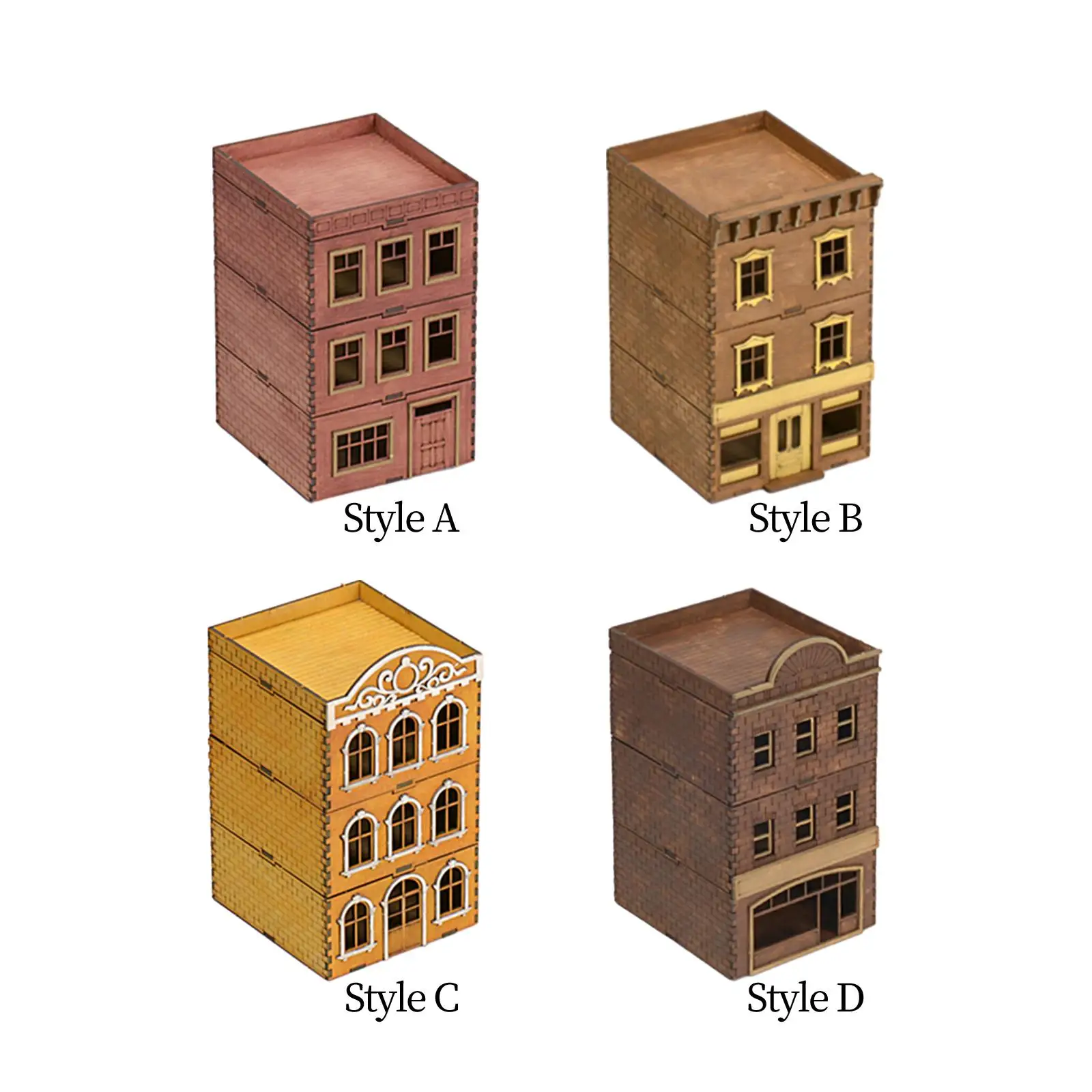 

1/72 Wooden Architecture 3D Wooden Puzzle Unpainted Buildings DIY Kits