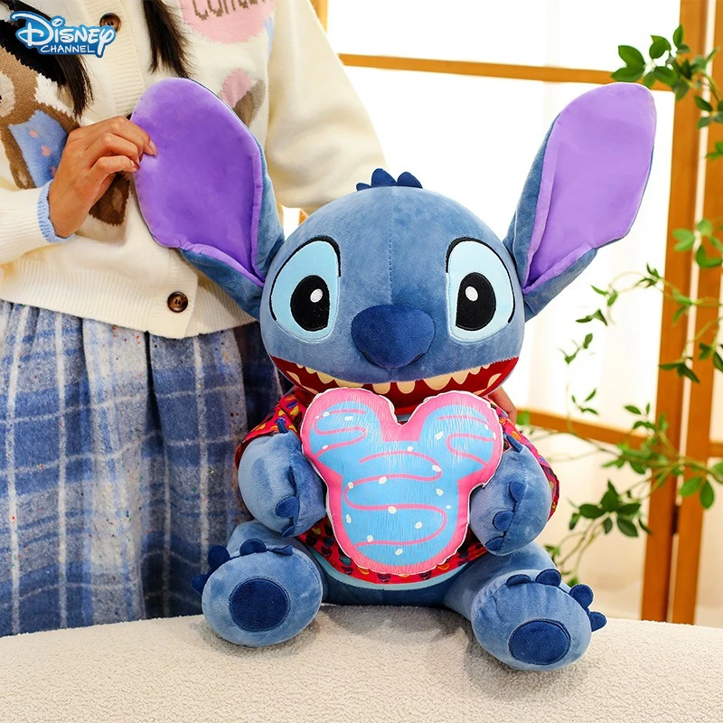 

30-70CM Big Size Disney Macaron Stitch Plushies Kawaii Cartoon Anime Peluche Comfortable Soft Doll Ornament Children's Toy Gifts