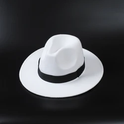 Topi Fedoras Musim Dingin Topi Jazz Klasik Felt Topi Fedora Panama Kasual untuk Pesta P videos chapeau luxe chapeu panama masculino