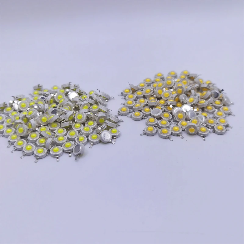 10-1000 Pcs LED COB Lamp Chip 1W 3W 3.2-3.6V Input 100-220LM Mini LED Bulb Diode SMD For DIY LED Floodlight Spotlight Downlight