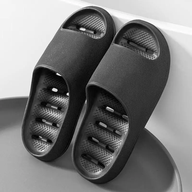 Quick Drying Women House Slippers Bottom Hollow Out Lightweight Silent Bedroom Slides Girls Non-slip Bathroom Slippers