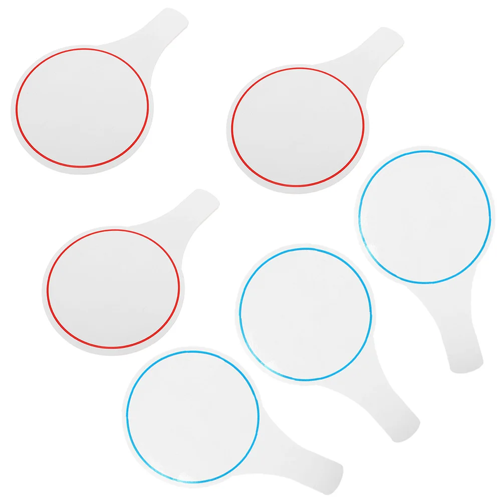 

6pcs Single Sided Dry Erase Whiteboard Portable Foam Paddles Scoreboard Mini Handheld Voting Board for Judges Competitions
