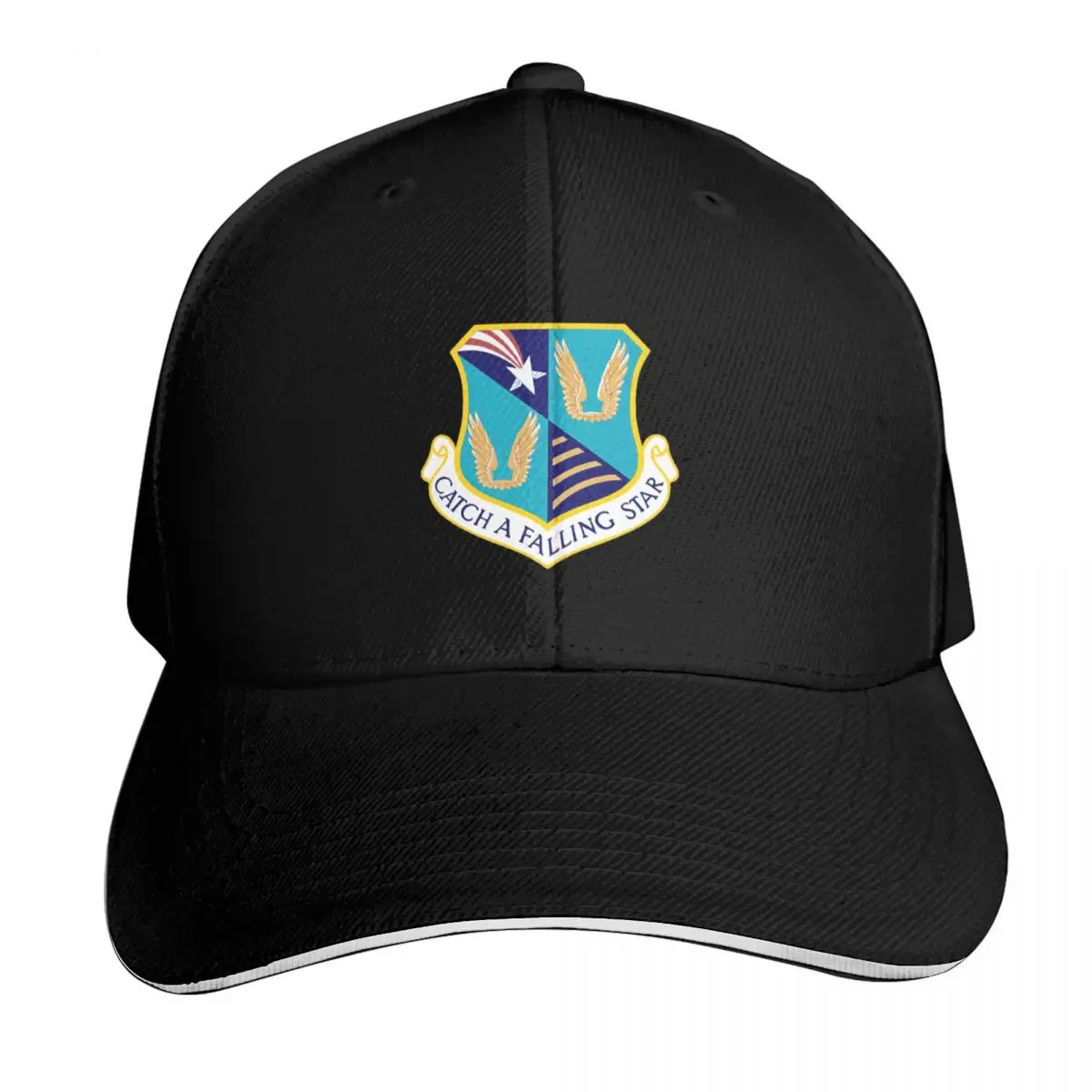 6594th Test Group Logo Baseball Cap Cotton Twill Breathable Contrast Two Tone Brim Snapback Flat Bill