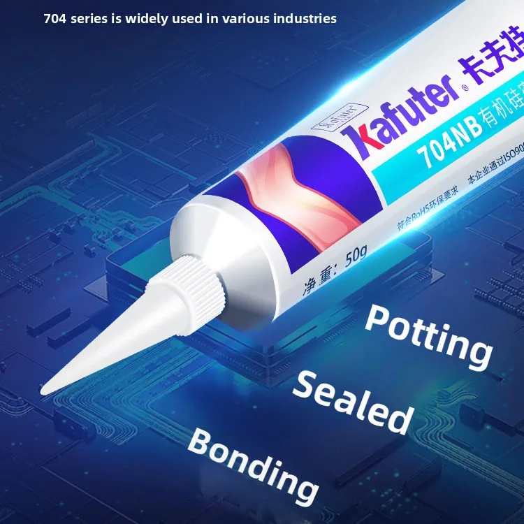Kafuter Silicone Industrial Adhesive 45g K-704 705 704B RTV Silicone Rubber Black White Transparent Glue diy panel glue