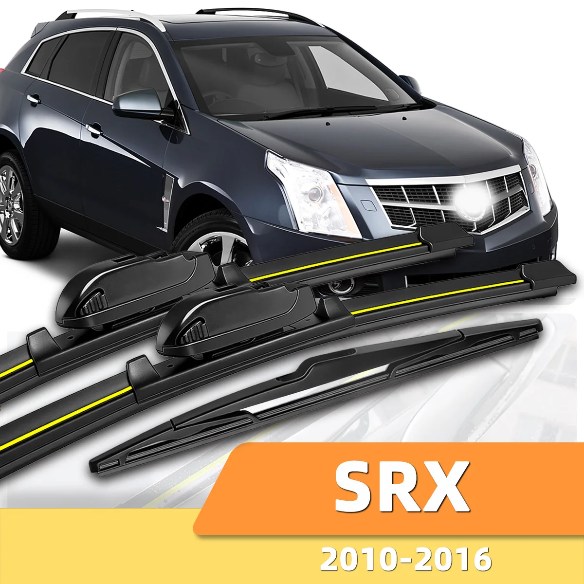 

3PCS Car Wiper Blades Suitable For Cadillac SRX 2010-2016 Front And Rear Wiper Rubber Strip Accessories 2011 2012 2013 2014 2015