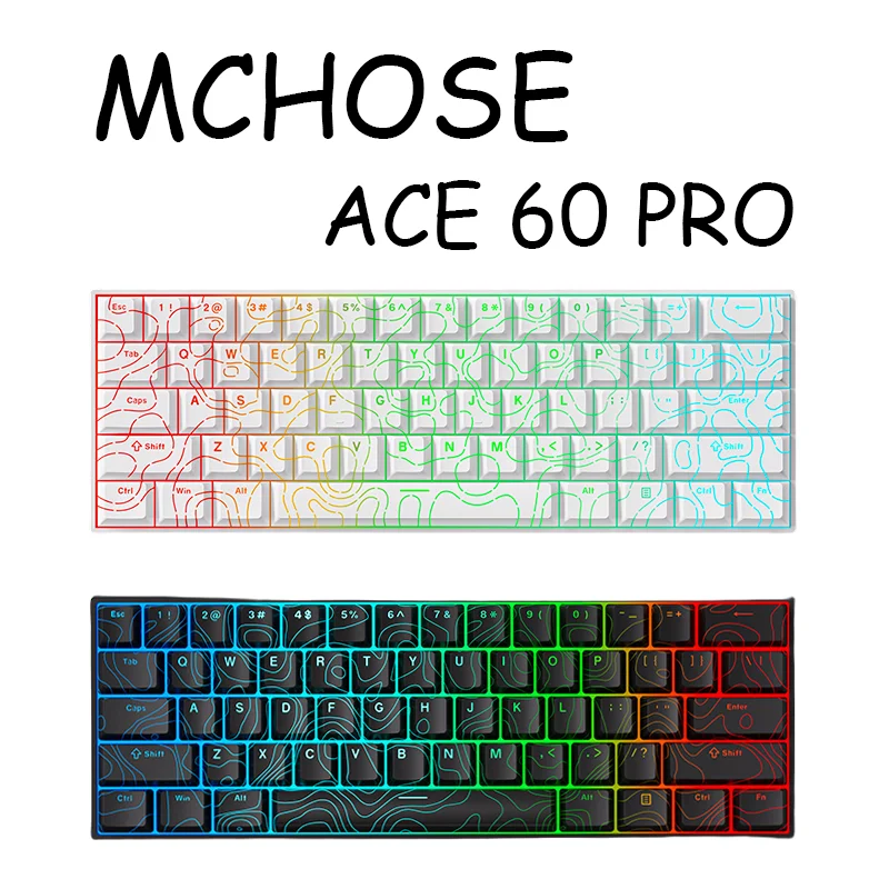 

MCHOSE Ace 60 Pro Mechanical Keyboard Magnetic Switch Gaming Laptop Desktop Customized 0.01ms 8k Low Latency Topographic keycaps