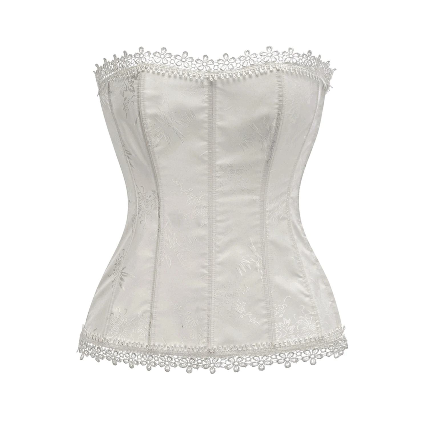 Sexy Corsets Lingerie Bustiers With Garters For Womens Lace Floral Overbust Boned Korsett Body Shaper Slimming Underwear Corset