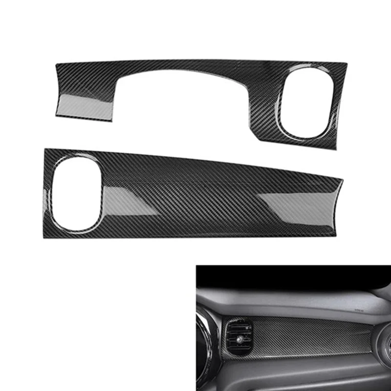 Carbon Fiber Central Control Instrument Panel Decorative Cover Trim Sticker for MINI Cooper F55 F56 F57 2021 2022