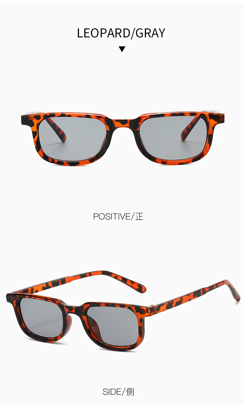 Damen Retro Vintage Bunte Kleine Quadratische Sonnenbrille mit Farbblockierung für Outdoor-Aktivitäten und Herren-Sonnenbrillen – Detail 16