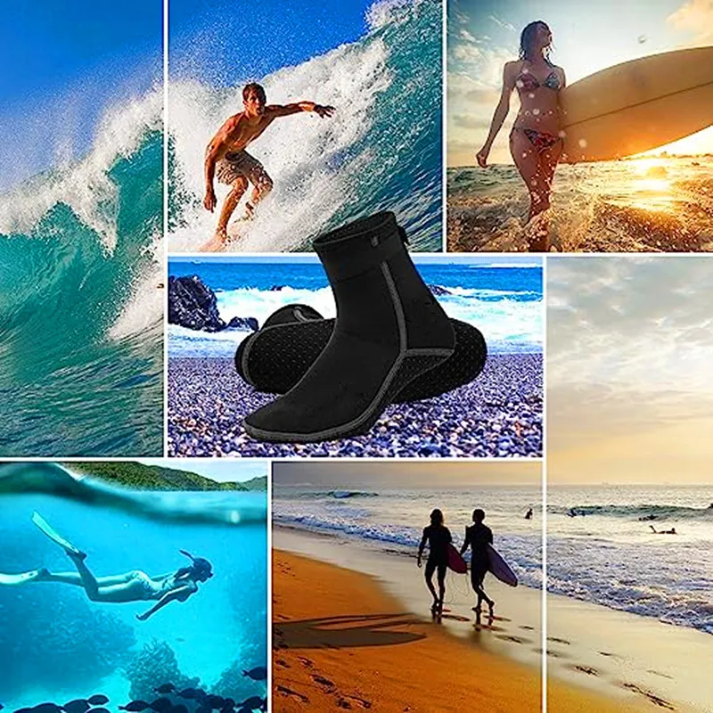 Diving Socks 3mm Neoprene Beach Water Socks Thermal Wetsuit Boots Anti Slip Diving Socks for Rafting Snorkeling Sailing Swimming