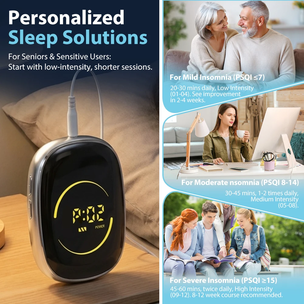 CES جهاز مساعد النوم للأرق قرط كبس تخفيف القلق الاكتئاب مكركرنت نبض التنويم المغناطيسي جهاز الاسترخاء العلاج