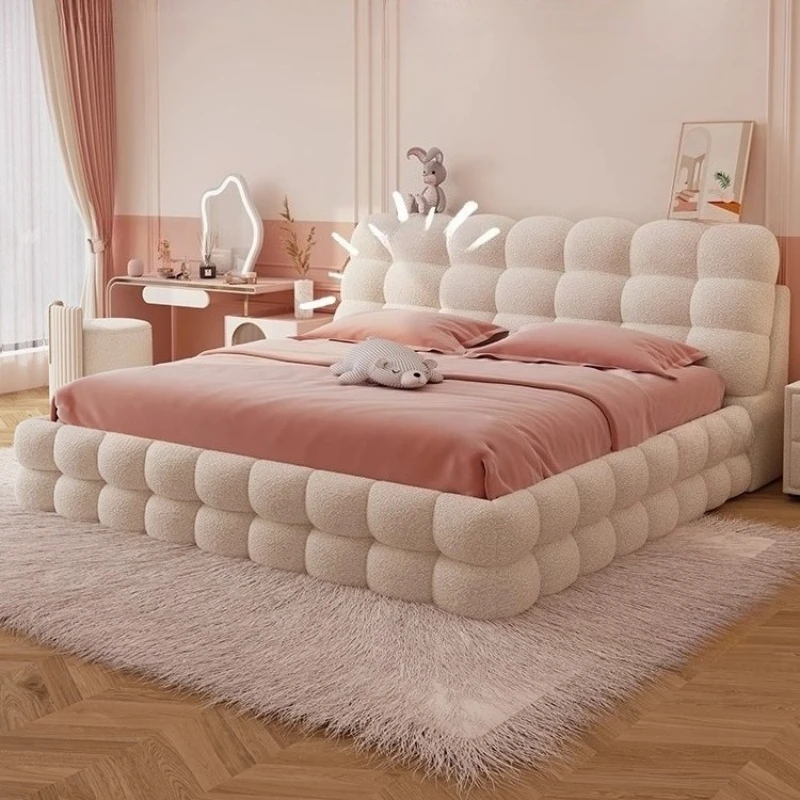 

queen size 220x200 cm Double bed bases and frames pink luxury Two persons bed super cosy letto matrimoniale furniture for home
