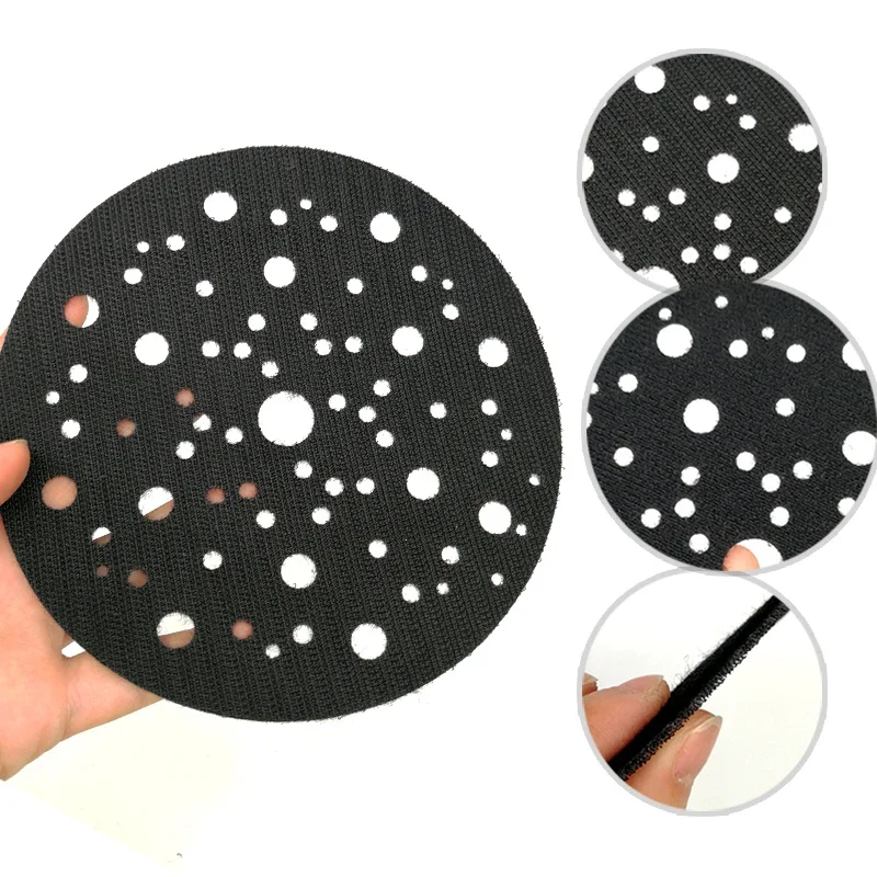 6-дюймовый защитный диск с несколькими отверстиями, интерфейсная накладка, 150 мм, 1 шт., электроинструмент с крючком и петлей для шлифовальной машины, шлифования, полировки, шлифовки