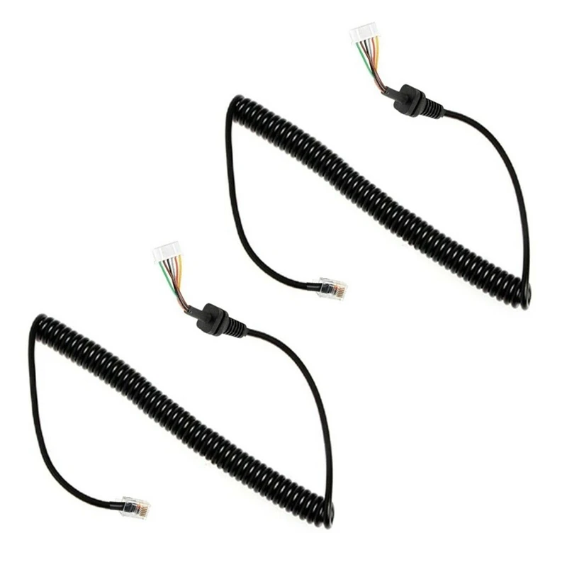 2X Car Hand Speaker Microphone Cable For YAESU MH-48 MH-48A6J FT-8800R FT-8900R FT-7900R FT-1807 FT-7800R