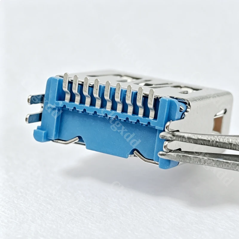 USB 3.0 Typ-A Buchse 9-Pin Rahmenlos Blau Verklebter SMD-Anschluss PCB-Lötanschluss USB-A Buchsenanschluss Ersatzteile zur Reparatur – Detail 6