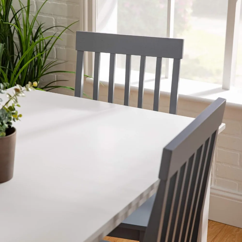 Dining Table 4 Person Modern Farmhouse Wood Small Dining Table Dining Room Kitchen Table Set 4 Chairs Set 48 Inch Home Furniture