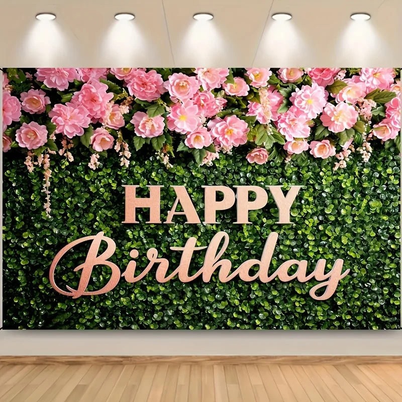 Pink roses, green leaves, happy birthday, background photography, simple flowers, spring, natural plant background