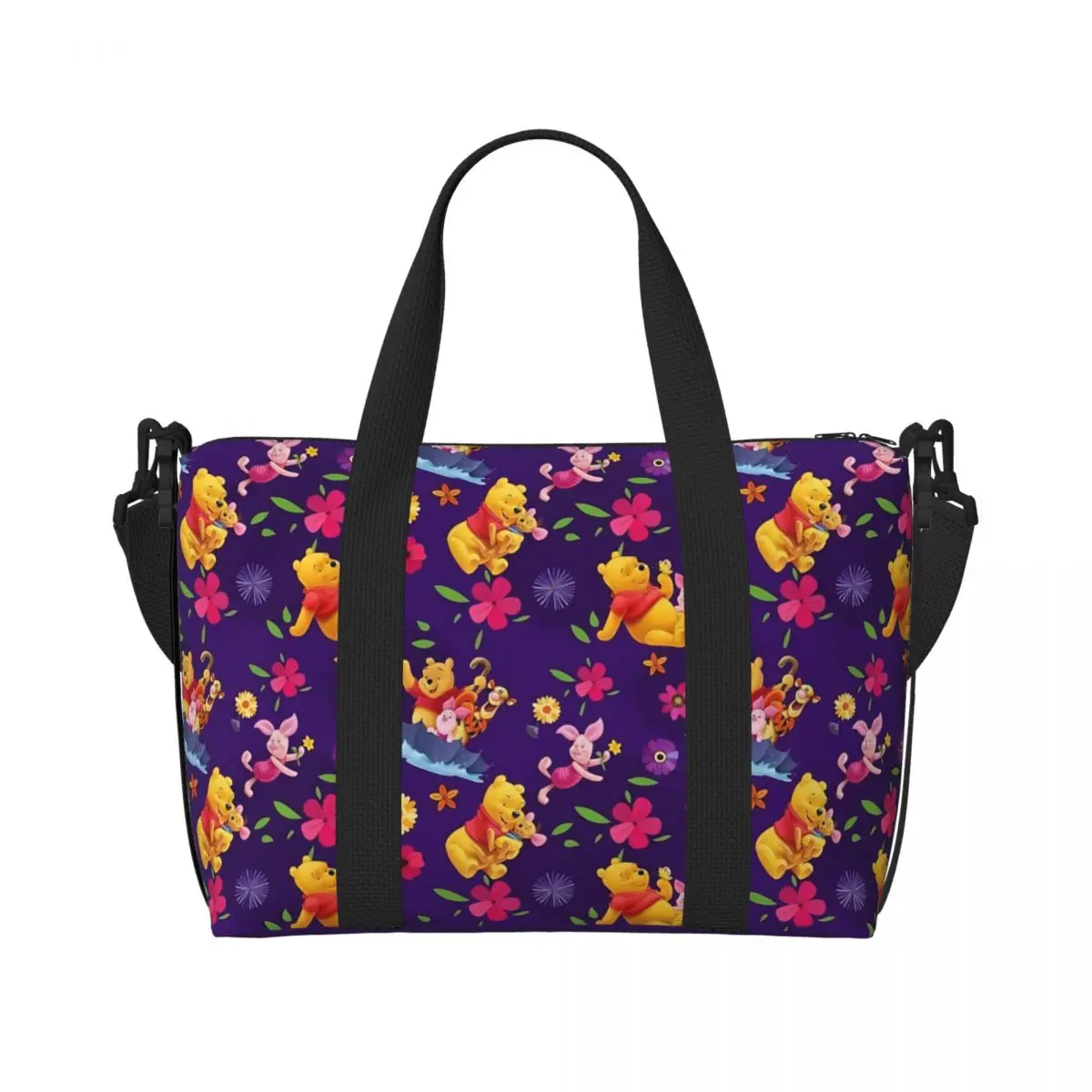 

Пляжная большая сумка Винни-Пух на заказ, женская очень большая дорожная сумка для покупок с рисунком медведя для спортзала