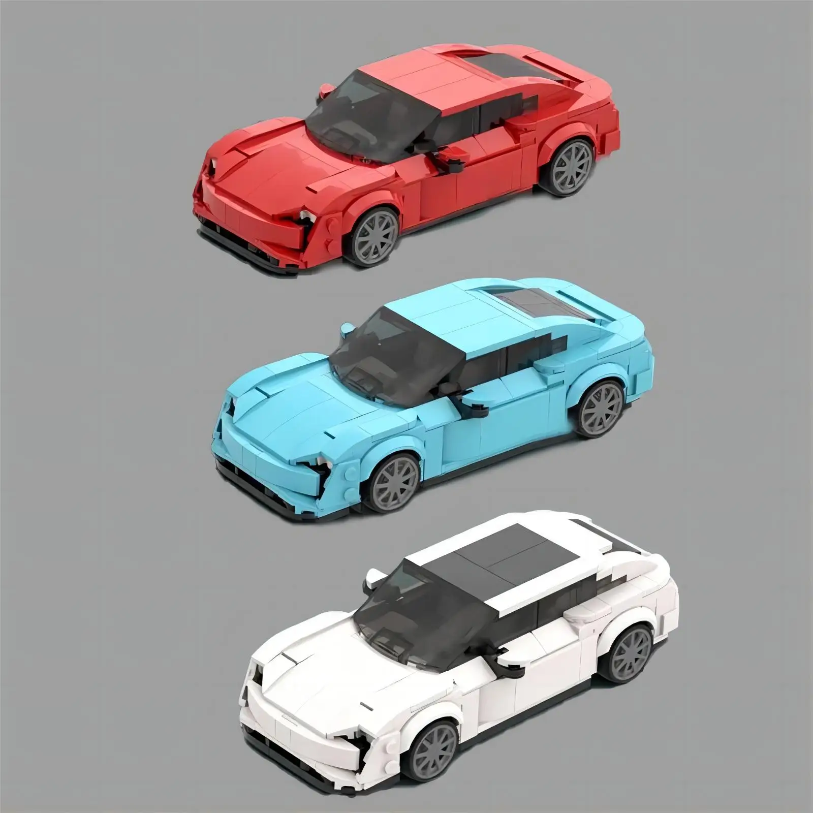 

Champion Speed Cars Sets Moc Building Blocks Three Forms City Car Model Technology Bricks DIY Assembly Construction Toy Gifts
