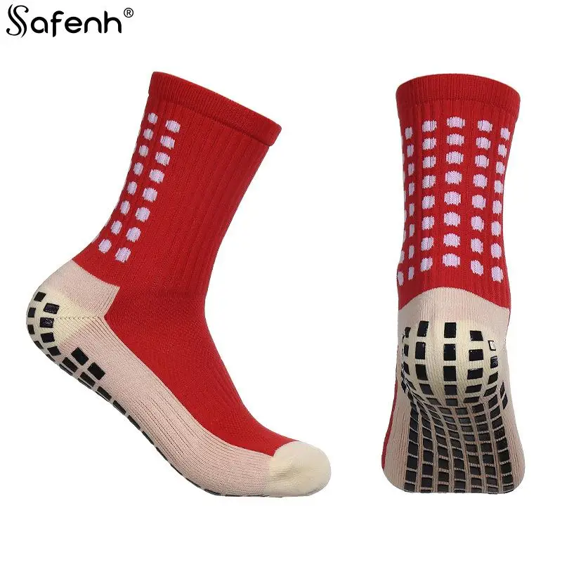 1Pair New Football Towel Socks Men\'s Socks Sports Cycling Grip Socks Anti Slip Non Slip Grip Pads For Football Basketball New