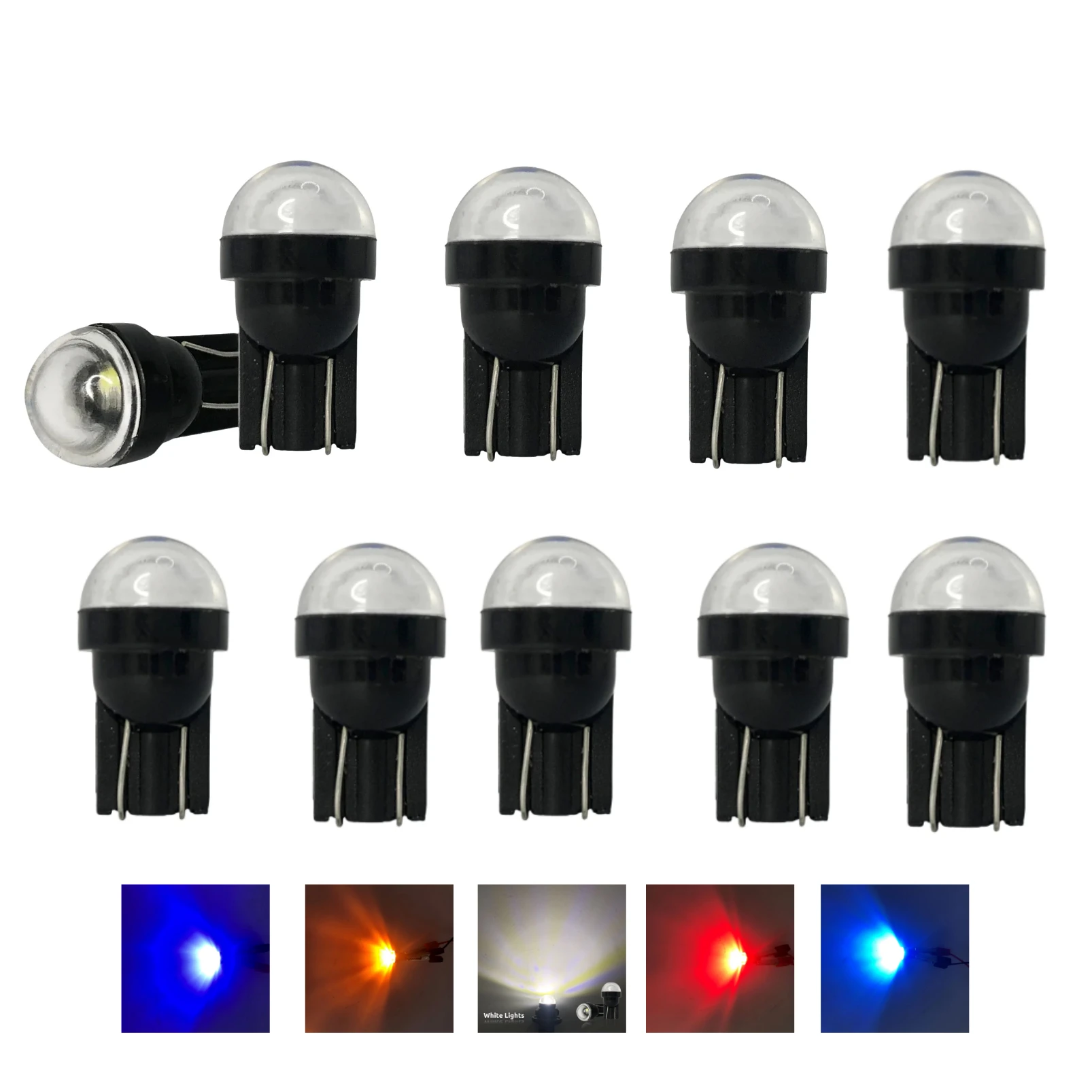 10x T10 W5W Car White Lights 6000K LED 168 192 DC 12V License Plate 3030 SMD Trunk Signal Bulb Reading Interior Map Door Lamp
