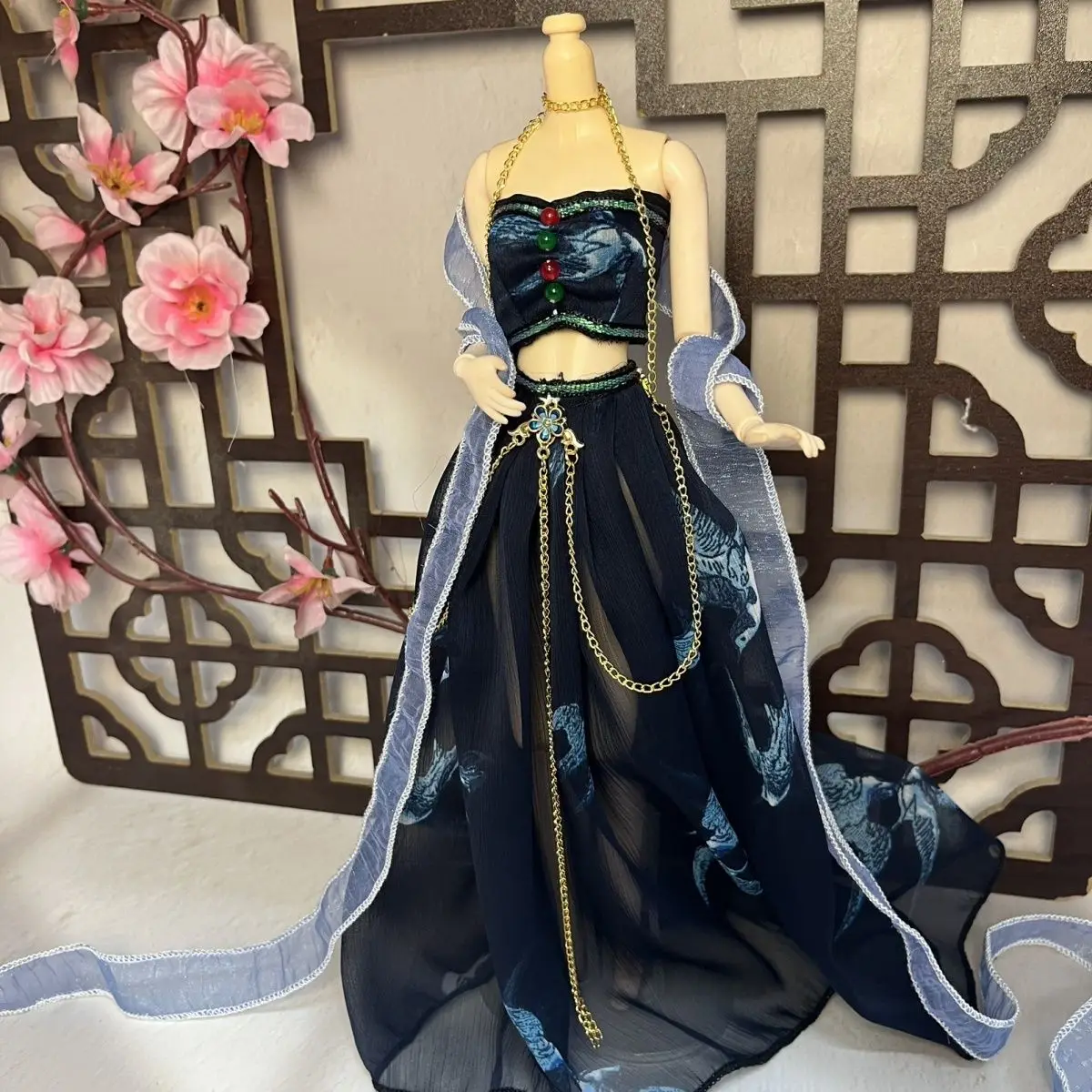 

1/6 Doll's Clothes Suit Ancient Chinese Style Clothing for 30cm Male Female Bjd Doll Dress Up Girl Toy Doll Accessories, No Doll